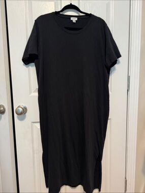 J.Crew Black T-Shirt Midi Dress - Casual Women's Dress